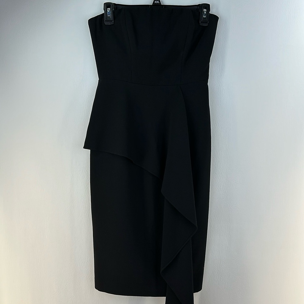 Black Halo Pencil With Ruffle Strapless Dress, 2 - Picture 10 of 15